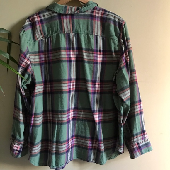 Ralph Lauren Plaid Green Button Down Plus Size - Picture 2 of 3